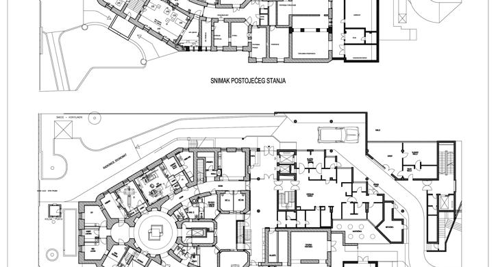 Rekonstrukcija podruma Sanatorija  u Klaićevoj 18 (arh. I. Fischer) –  Klinika za dječje bolesti, Zagreb