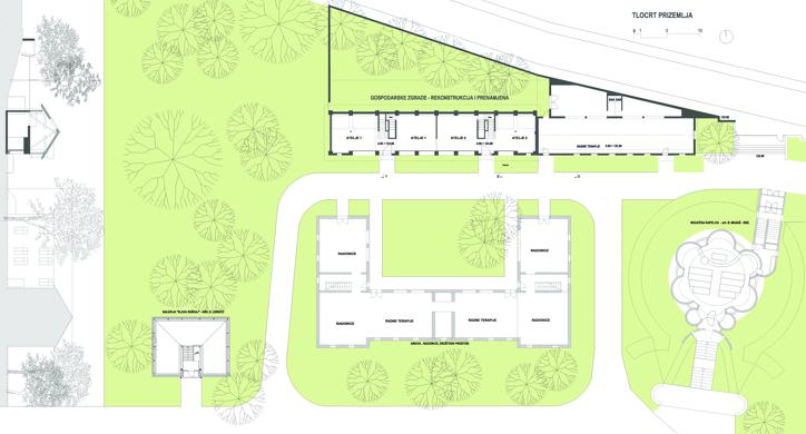 Prenamjena sklopa gospodarskih zgrada za okupacijske i radne terapije, Klinička psihijatrijska bolnica Vrapče, Zagreb 