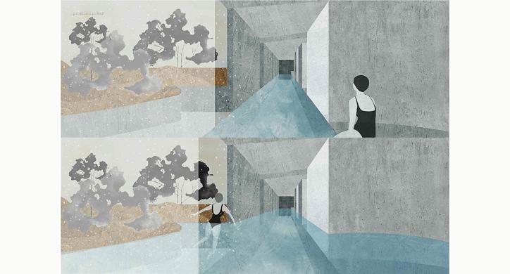 Interpretacija Savskog vodostaja: kupanje na Savi