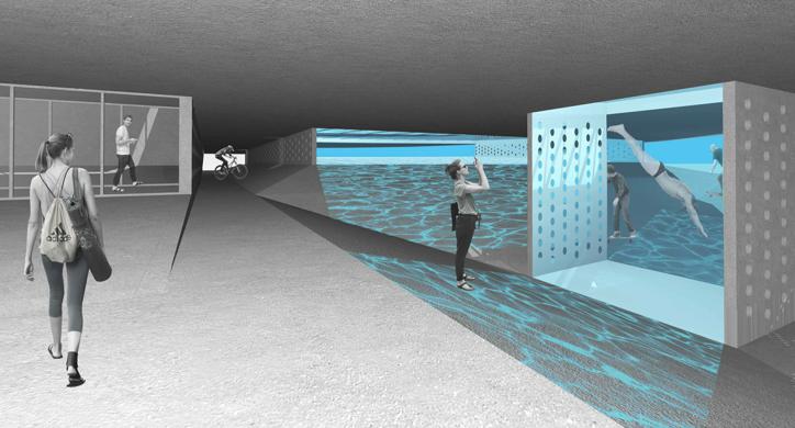 Prototip bazenske dvorane – Inside Out Pool