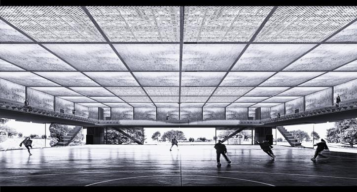 Arhitektura dvorane: Prefabricated Palace Petrinja