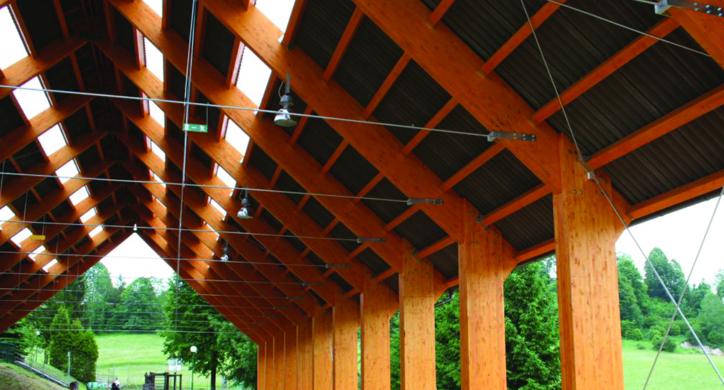 Manège Timber Construction in Rakitna near Ljubljana, Slovenia