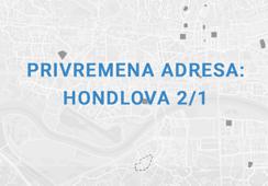 Važna obavijest: adresa u Hondlovoj