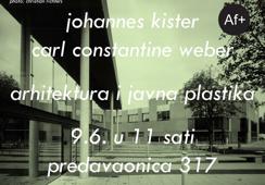 Johannes Kister i Constantine Weber: Arhitektura i javna plastika, predavanje