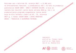 Promocija publikacije Zadar 2020 – Grad i njegovo zaleđe