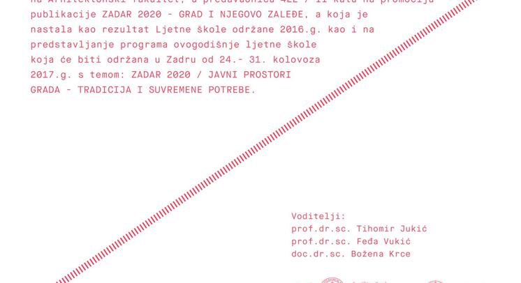 Promocija publikacije Zadar 2020 - Grad i njegovo zaleđe