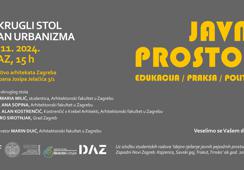 DAN URBANIZMA 8.11. okrugli stol JAVNI PROSTOR: edukacija / praksa / politika