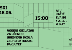 Vođeni obilasci prostora Af i Studija dizajna za srednjoškolce