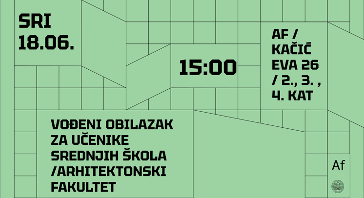 Vođeni obilasci prostora Af i Studija dizajna za srednjoškolce