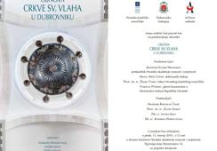 Predstavljanje zbornika radova "Obnova crkve sv. Vlaha u Dubrovniku"