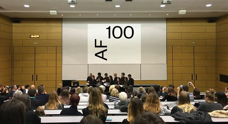 Dan fakulteta - AF100! Slavimo 17.4. nizom predavanja i izložbi, pridružite nam se!