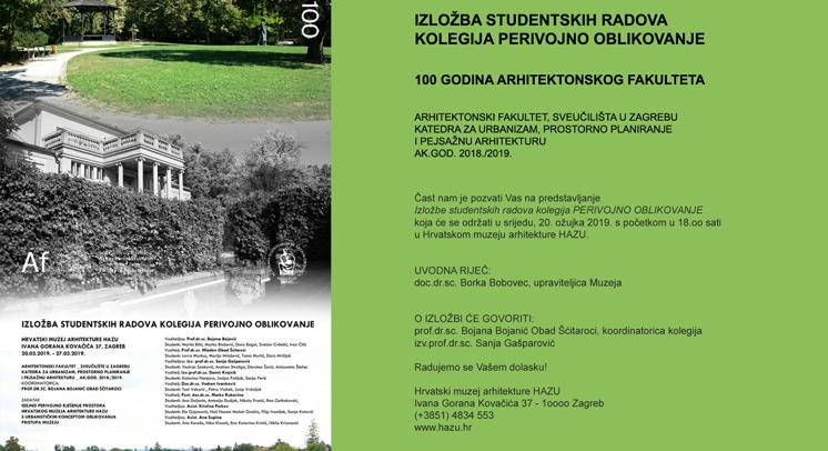 Izložba studentskih radova kolegija Perivojno oblikovanje