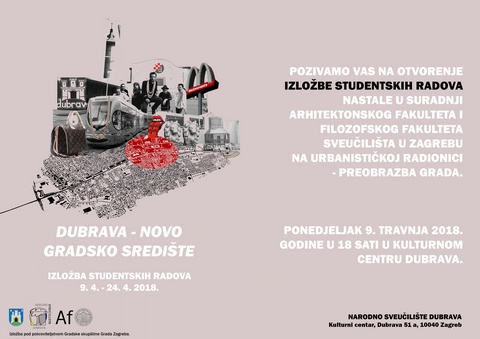 Izložba studentskih radova radionice Dubrava – novo gradsko središte